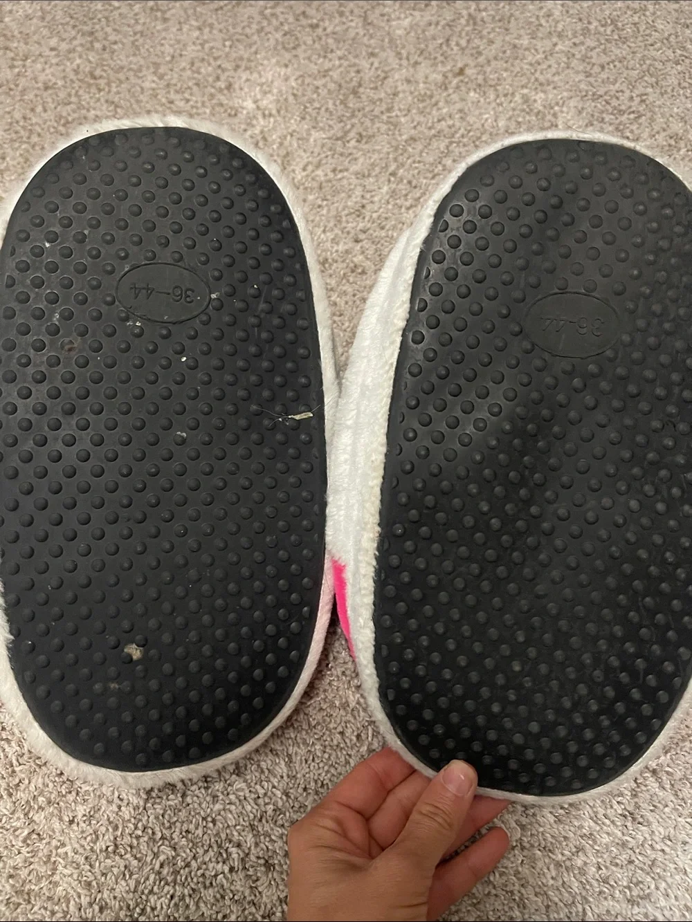 Nike Kids Plush Slip-On Slippers in Hot Pink, White & Black